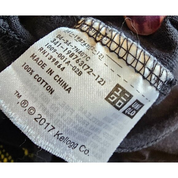 Uniqlo UT Kelloggs Froot Loops Toucan Graphic Tee Black M Cotton Crewneck Shirt - Picture 10 of 11